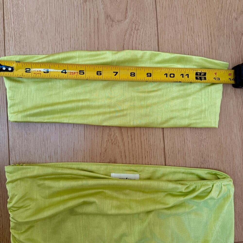 NWOT Superdown Lime Green bandeau top and Skirt Set size XS - Picture 9 of 14